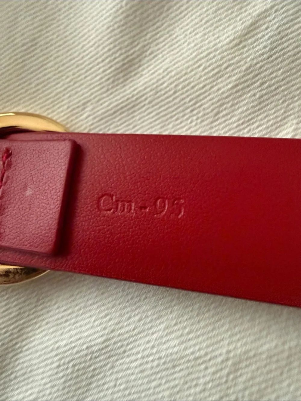 Salvatore Ferragamo Red Leather Belt with Gold Gancini Buckle